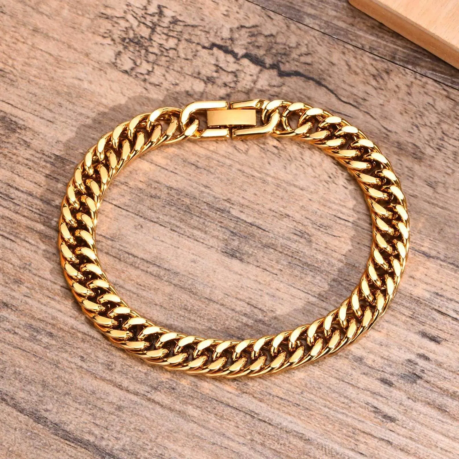 VacationGrabs Cuban Link Bracelets for Men - Stylish Set