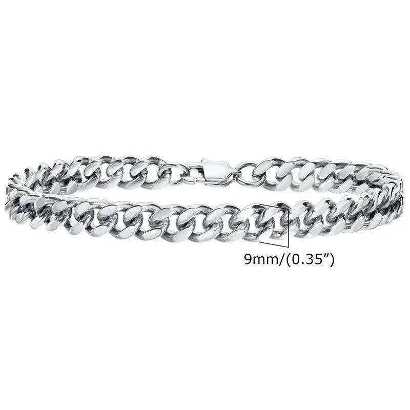 VacationGrabs Cuban Link Bracelets for Men - Stylish Set