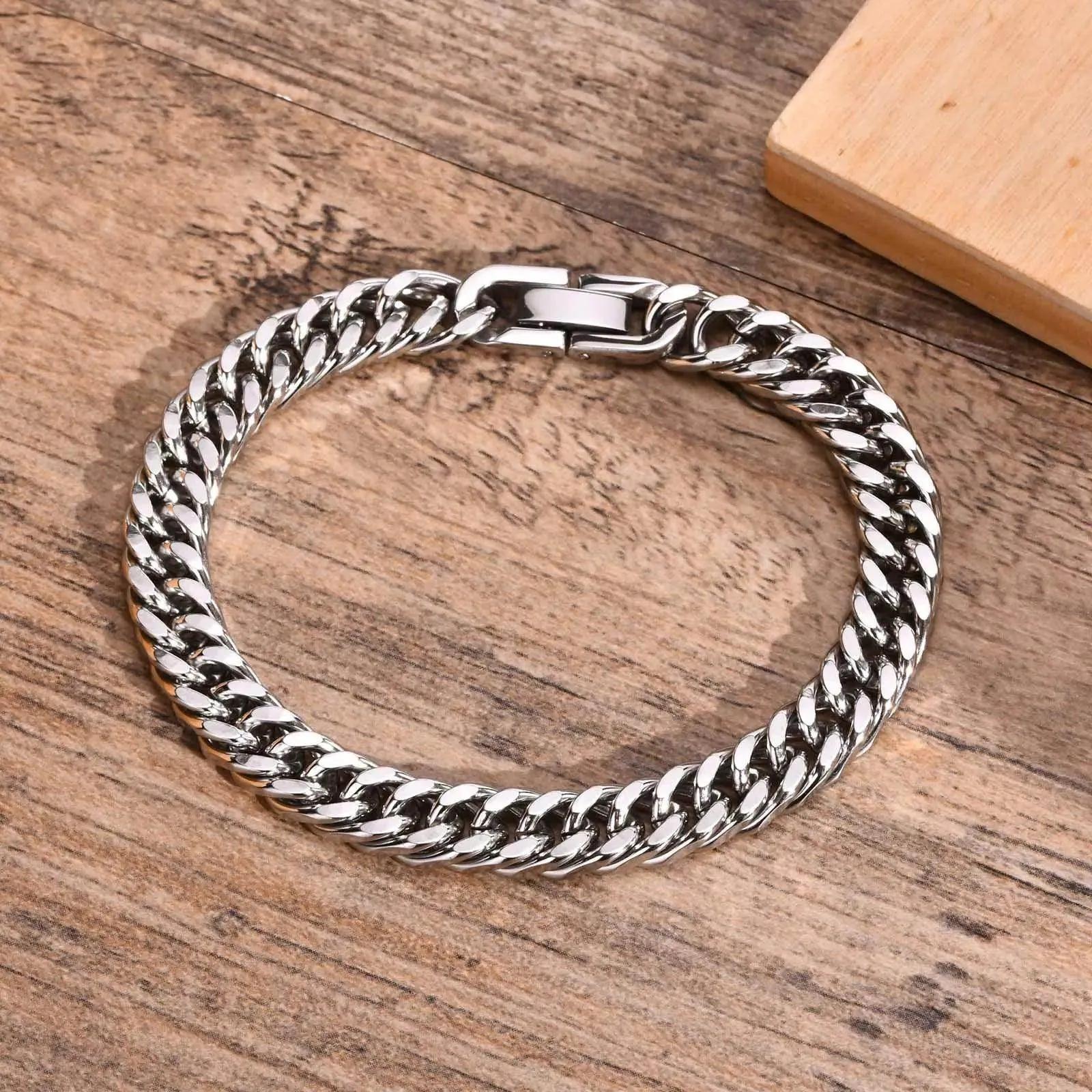 VacationGrabs Cuban Link Bracelets for Men - Stylish Set