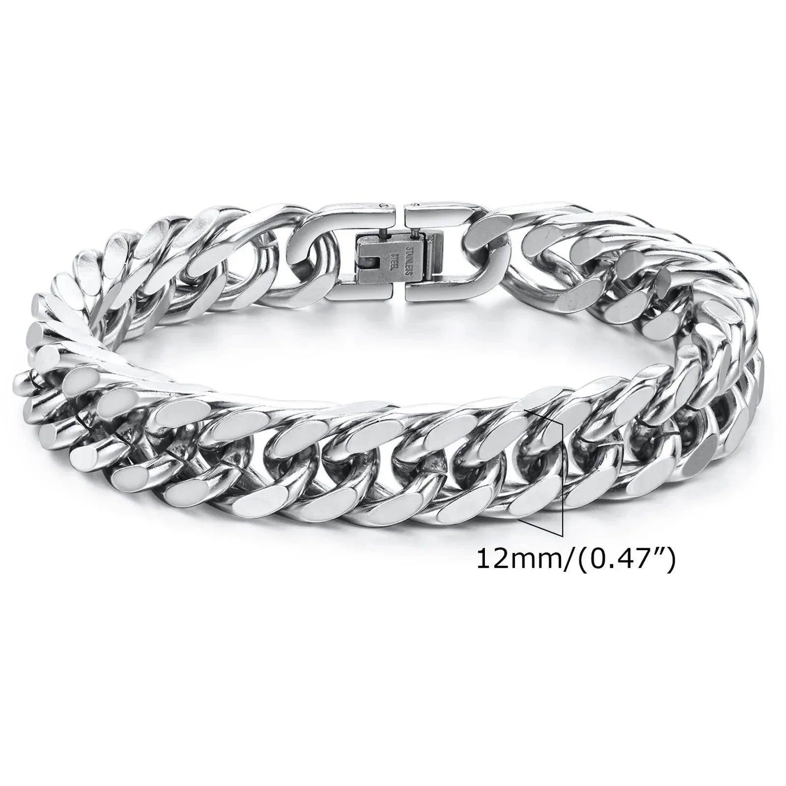 VacationGrabs Cuban Link Bracelets for Men - Stylish Set