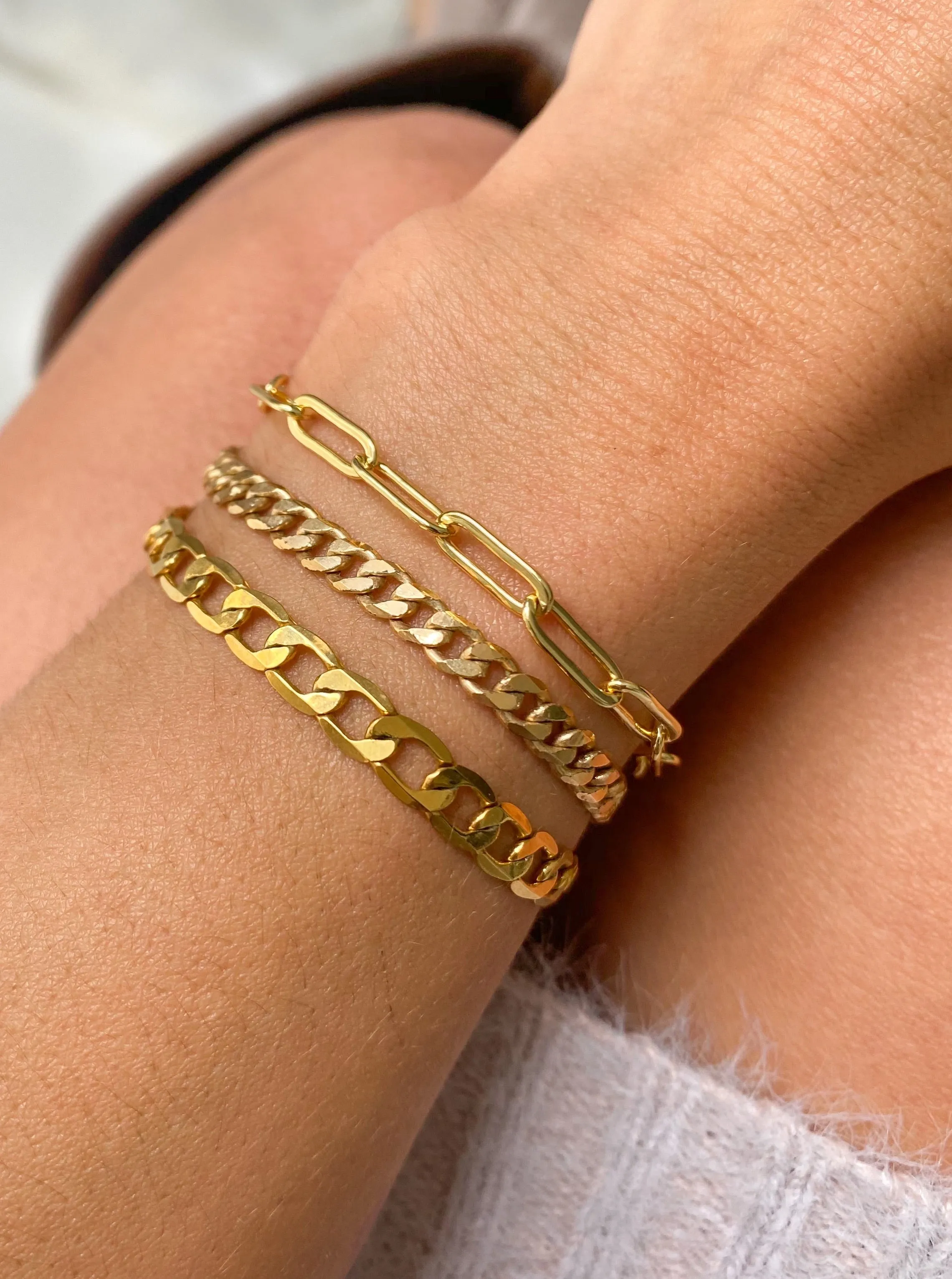 Vera Stackable Gold Filled Link Bracelets