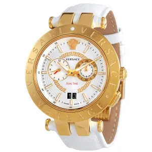 Versace V-Race Chronograph Quartz Silver Dial Men's Watch VEBV00319