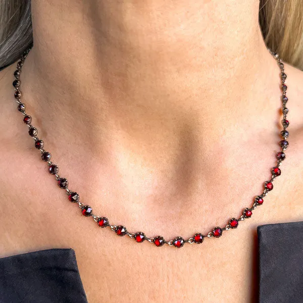 Victorian Bohemian Garnet Necklace