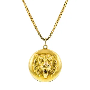 Victorian Garnet Lion Locket