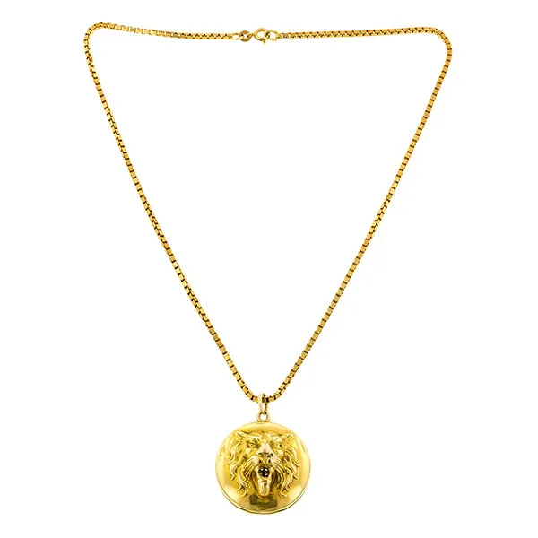 Victorian Garnet Lion Locket
