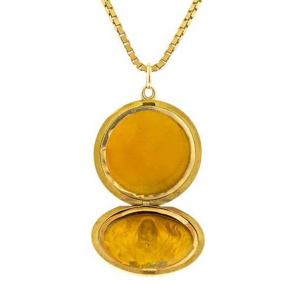 Victorian Garnet Lion Locket