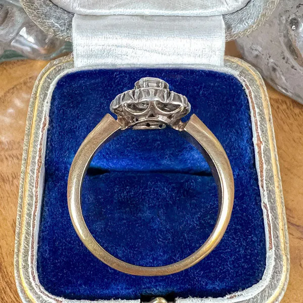 Victorian Rose Cut Diamond Cluster Ring