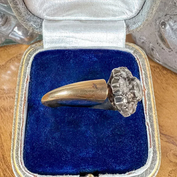 Victorian Rose Cut Diamond Cluster Ring