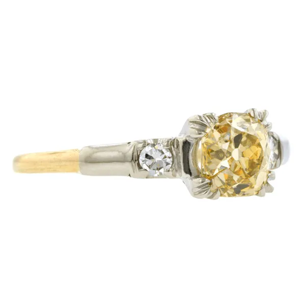 Vintage Diamond Engagement Ring, Cushion 0.99ct