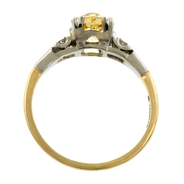 Vintage Diamond Engagement Ring, Cushion 0.99ct