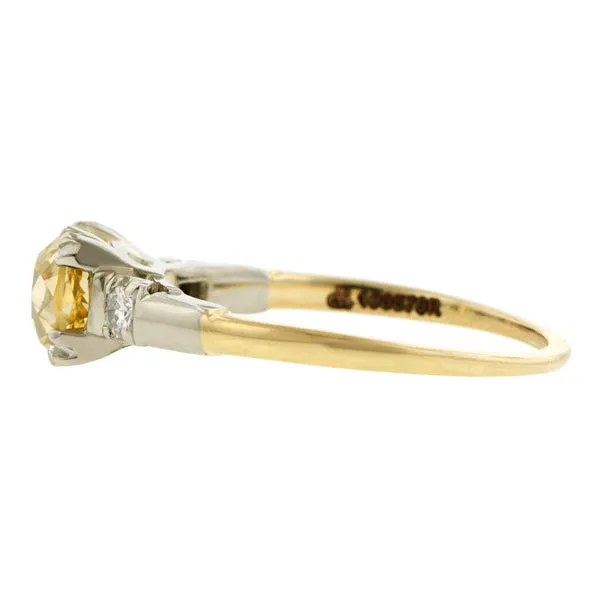 Vintage Diamond Engagement Ring, Cushion 0.99ct