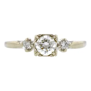 Vintage Diamond Engagement Ring, RBC 0.35ct