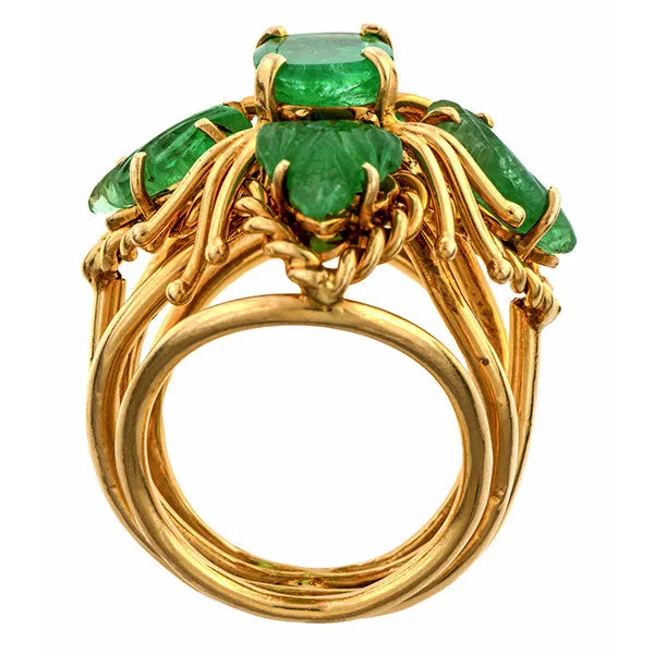 Vintage Emerald Cocktail Ring