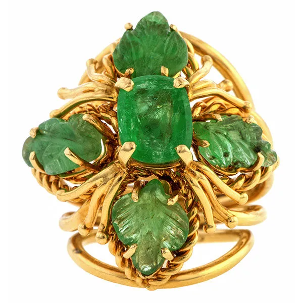 Vintage Emerald Cocktail Ring
