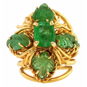 Vintage Emerald Cocktail Ring
