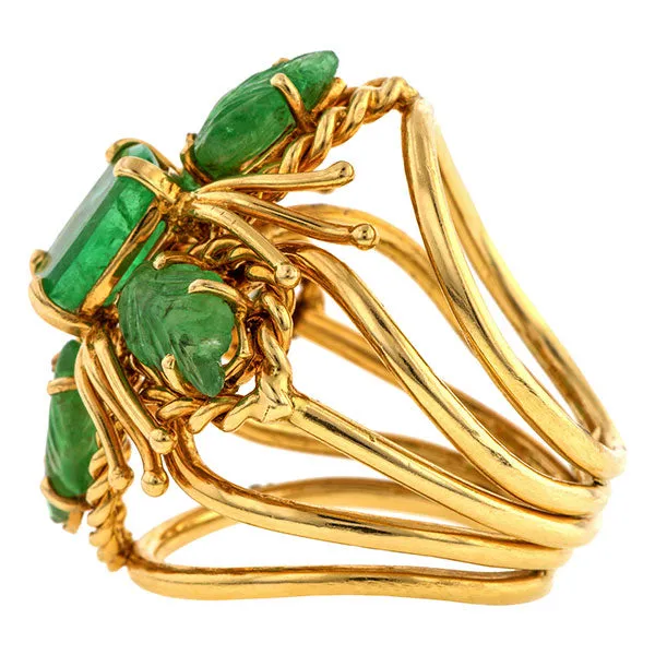 Vintage Emerald Cocktail Ring