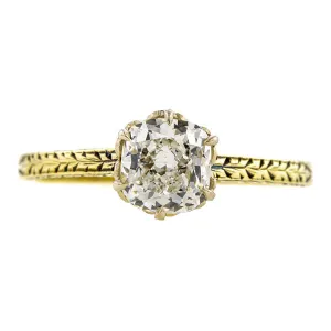 Vintage Engagement Ring, Cushion 1.10ct
