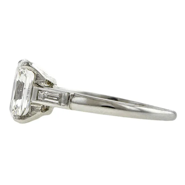 Vintage Engagement Ring, Cushion Cut Diamond 2.09ct.
