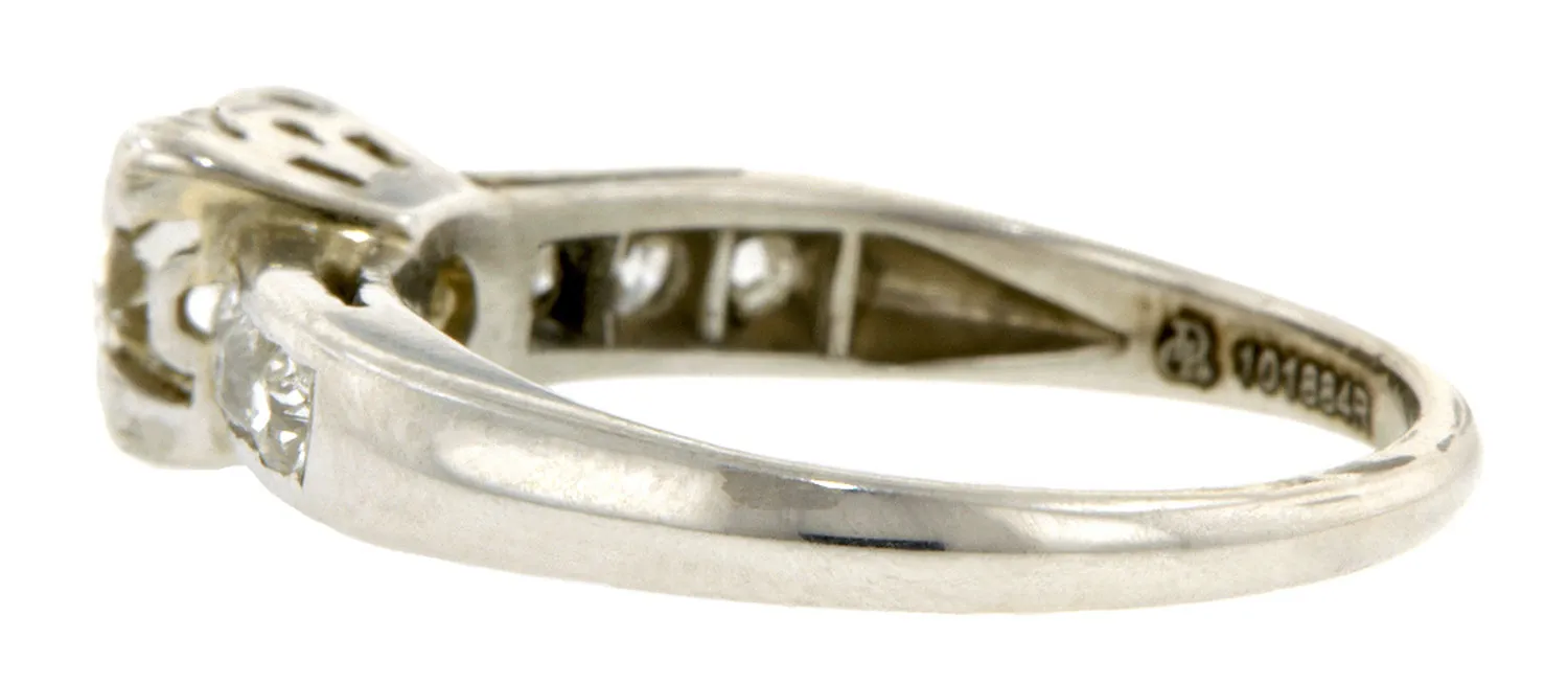 Vintage Engagement Ring, Old Euro 0.62ct