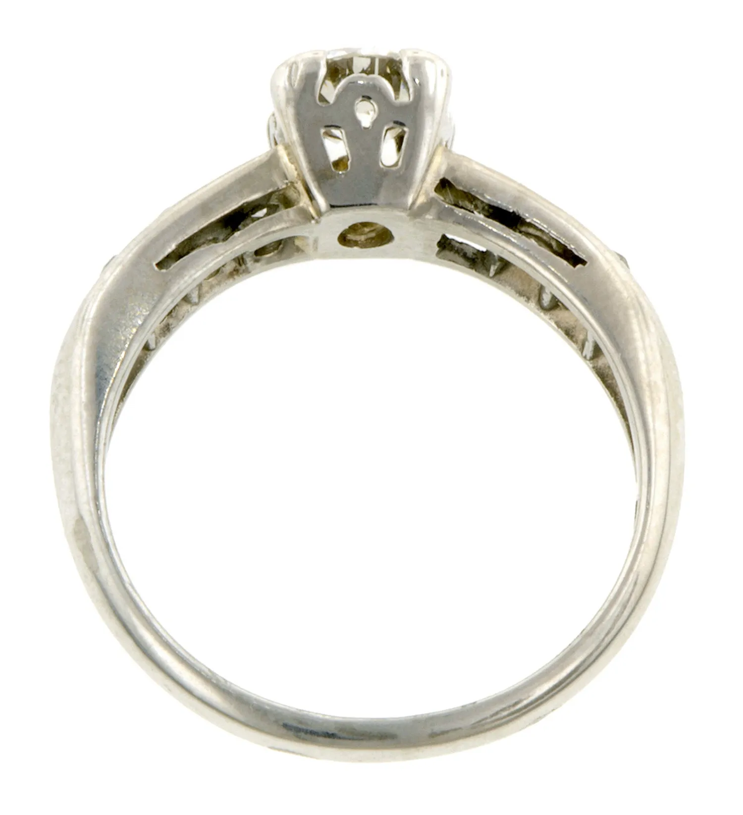 Vintage Engagement Ring, Old Euro 0.62ct