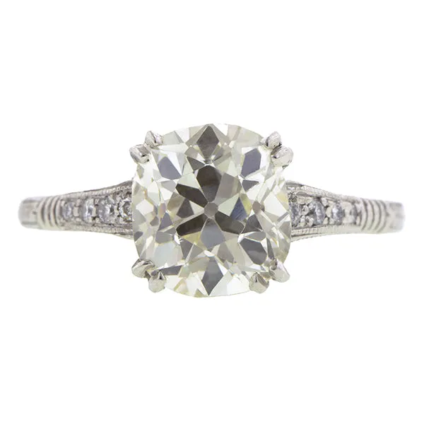 Vintage Engagement Ring, Old Mine 2.43ct