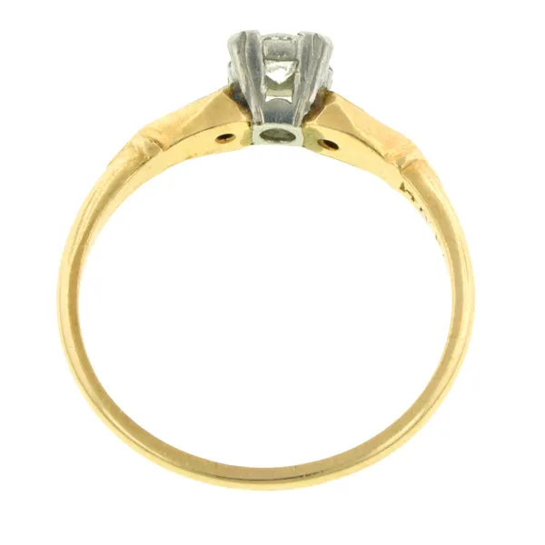 Vintage Engagement Ring, RBC 0.21ct