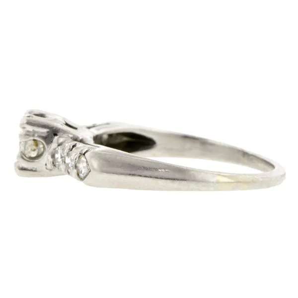 Vintage Engagement Ring, RBC  0.34ct