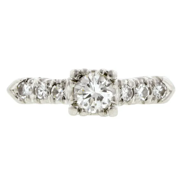 Vintage Engagement Ring, RBC  0.34ct