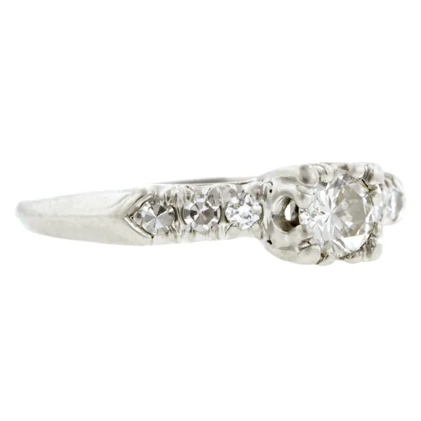 Vintage Engagement Ring, RBC  0.34ct