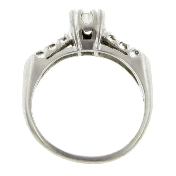 Vintage Engagement Ring, RBC  0.34ct