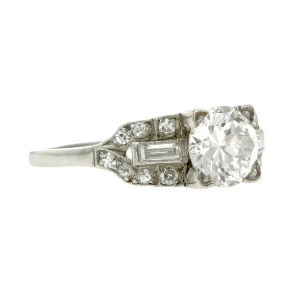 Vintage Engagement Ring, RBC 1.25ct