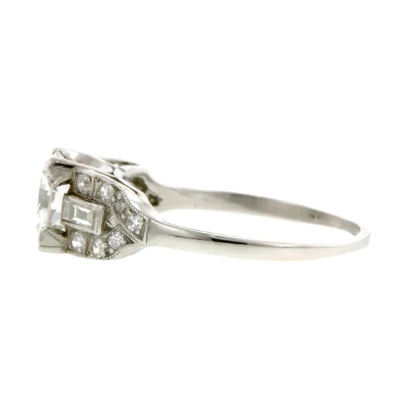 Vintage Engagement Ring, RBC 1.25ct