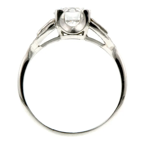 Vintage Engagement Ring, RBC 1.25ct
