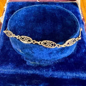 Vintage Filigree Link Bracelet