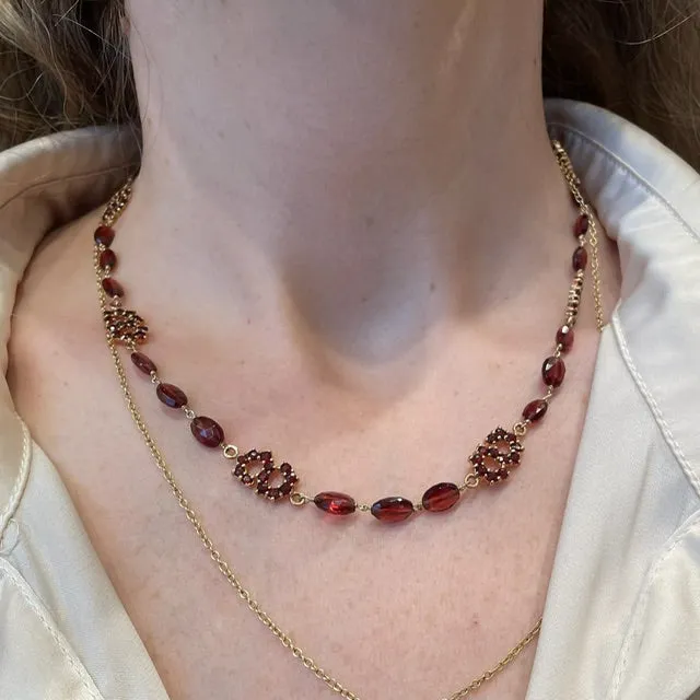 Vintage Garnet Necklace