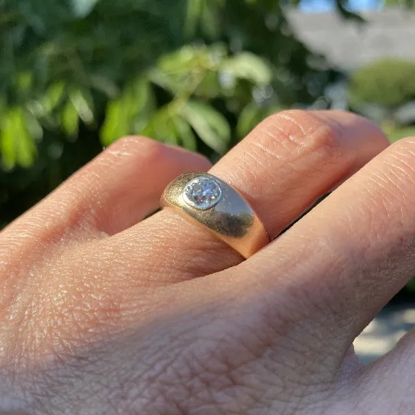 Vintage Gypsy Set Diamond Ring, 0.80ct