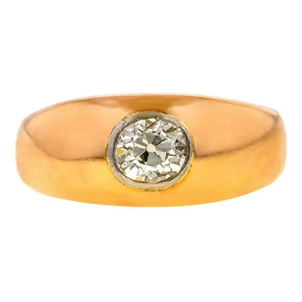 Vintage Gypsy Set Diamond Ring, 0.80ct