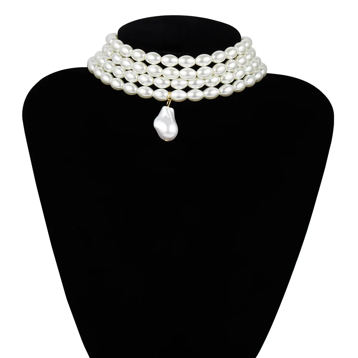Vintage Multilayer CCB Ball Chain Necklace for Women Fashion Statement Punk Short Choker Necklaces Grunge Jewelry Steampunk