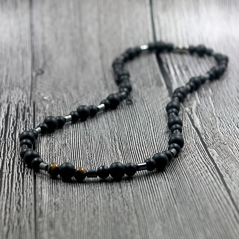 Vintage Natural Stone Choker Necklace - NSN016