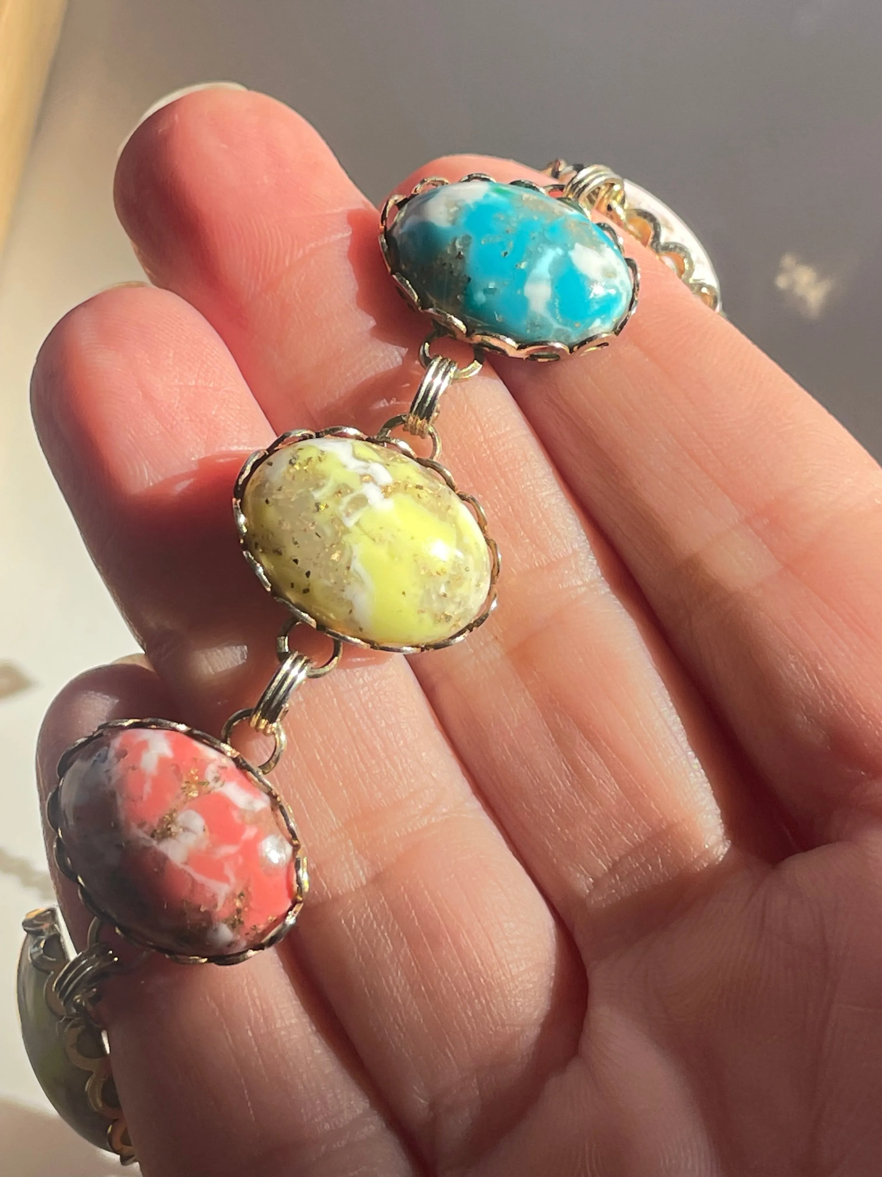 Vintage Pastel Stone Bracelet