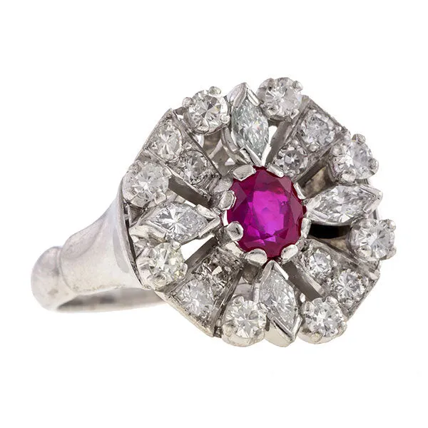 Vintage Ruby & Diamond Ring