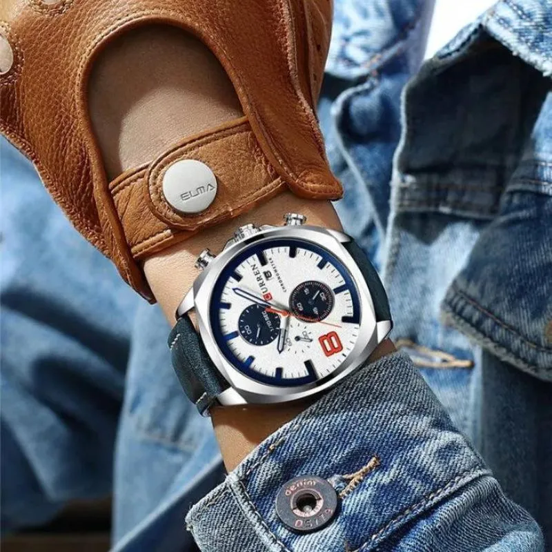 Waterproof Chronograph Sport Watch with Military Design