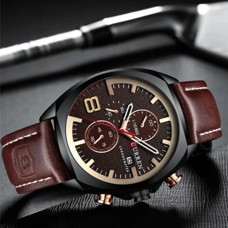 Waterproof Chronograph Sport Watch with Military Design
