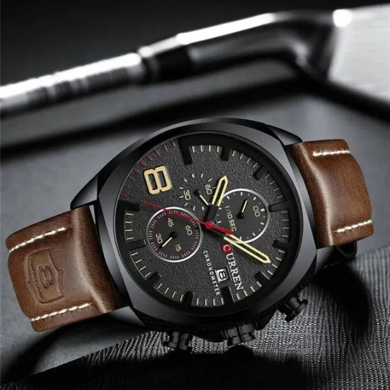 Waterproof Chronograph Sport Watch with Military Design