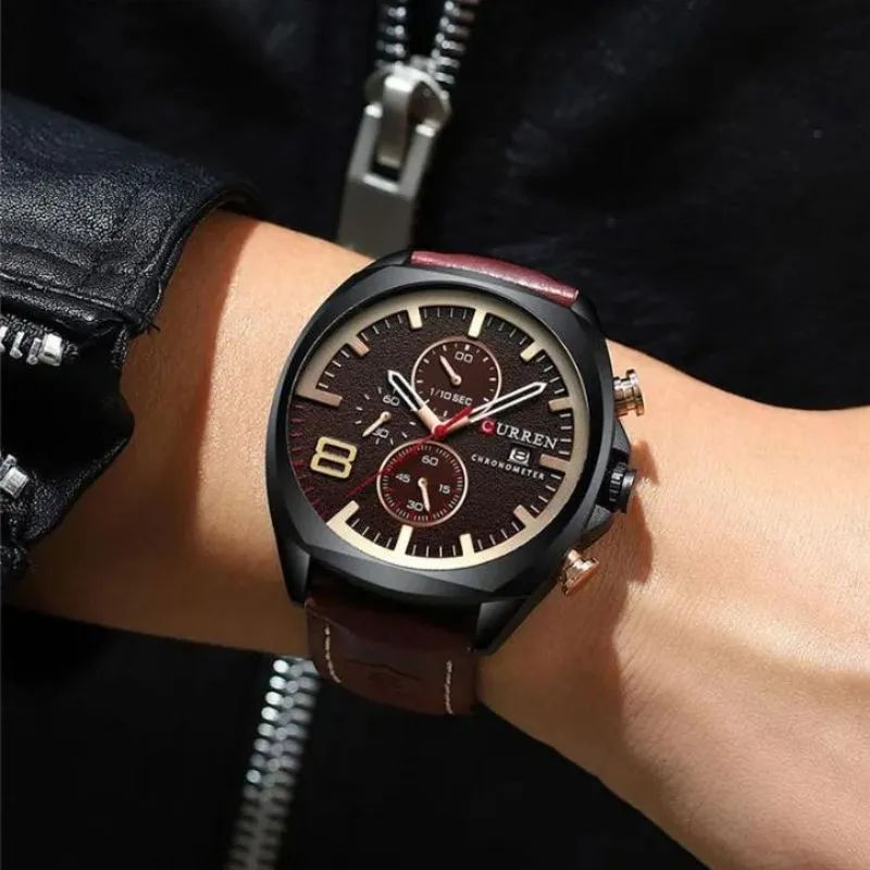 Waterproof Chronograph Sport Watch with Military Design