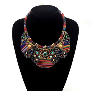 women bohemia necklace&pendants multicolor statement choker necklace za antique tribal ethnic boho jewelry mujer bijoux