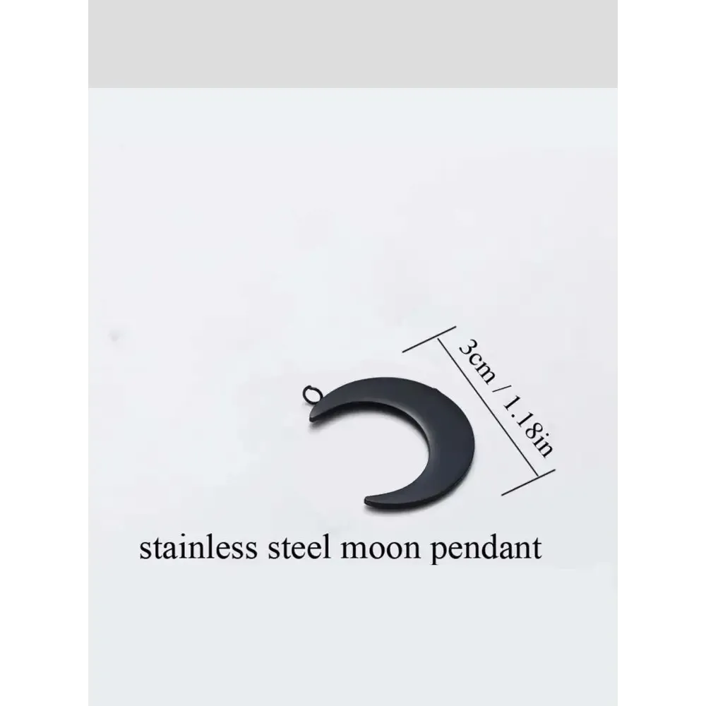 Y2K Punk Moon Pattern Choker Necklace for Parties